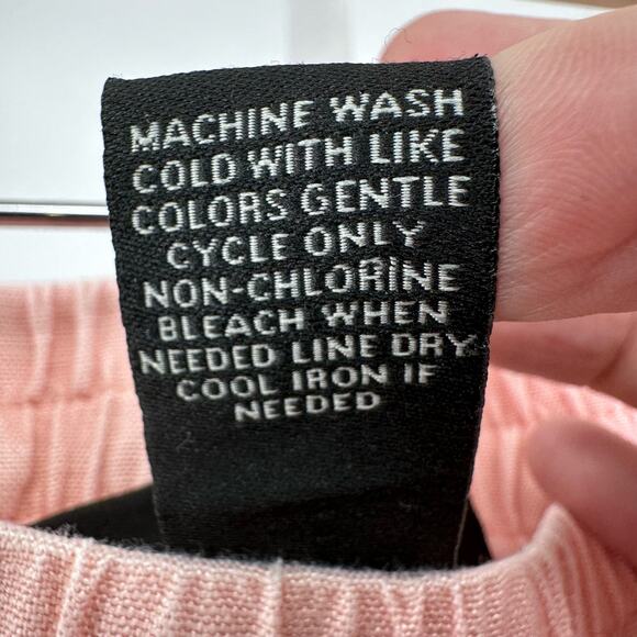 Lane Bryant Blush Pink Frill Ruffled Hem Capri Cropped Pants Womens Plus 18/20 - Picture 6 of 8